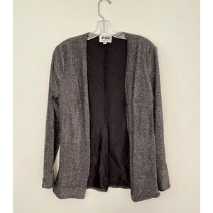 Vintage Jump Womens Cardigan Medium Silver Glitter Stretch Fairy Grunge 90s Y2K